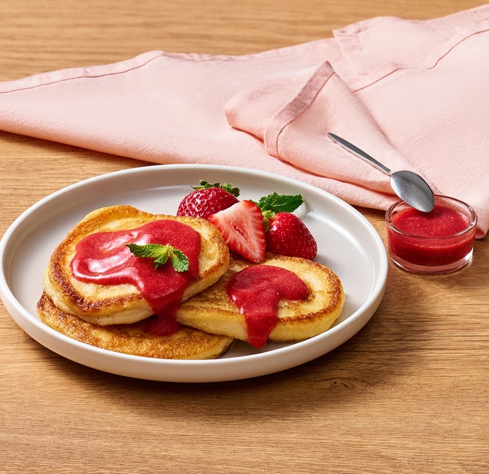 

Оладьи с клубничным топпингом Уже Готово 170 г