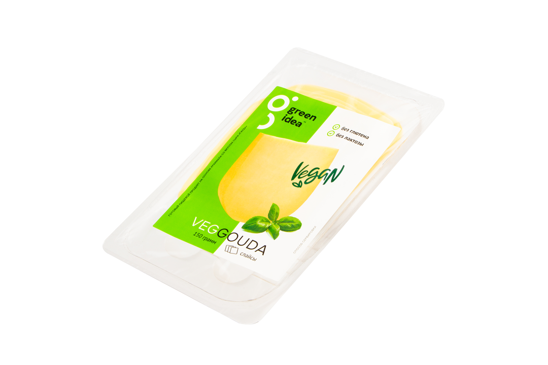 

Пищевой продукт на основе крахмала Green Idea со вкусом сыра Гауда, ломтики, 150 г