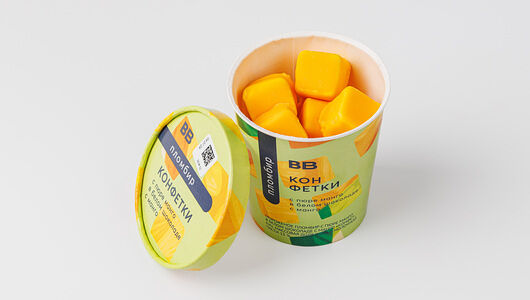 Пломбир с пюре манго в белом шоколаде с манго 