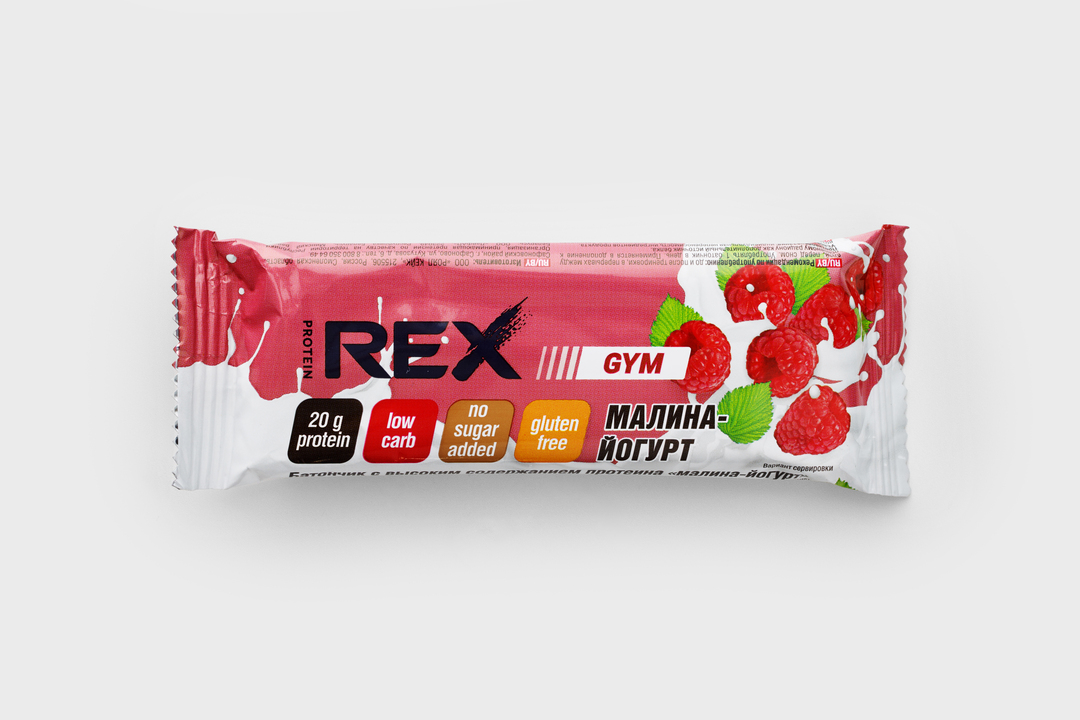 

Батончик Protein Rex Gym протеиновый со вкусом малины-йогурта 60 г