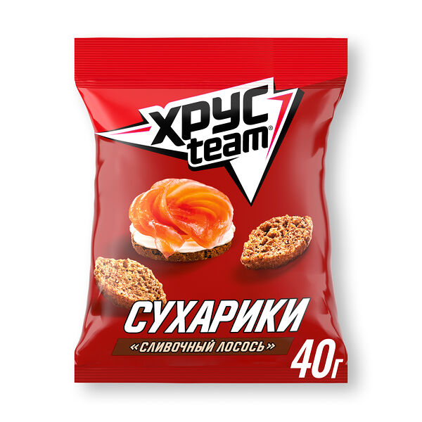 Сухарики Хрусteam Сливочный лосось 40г