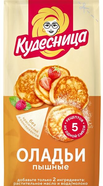Смесь для выпечки Кудесница Оладьи пышные 400г