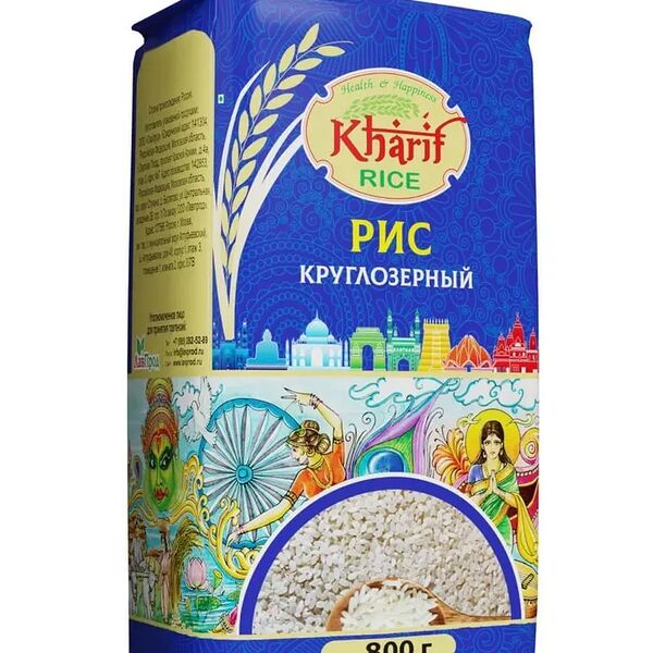 Крупа рис круглозерный Kharif 800г
