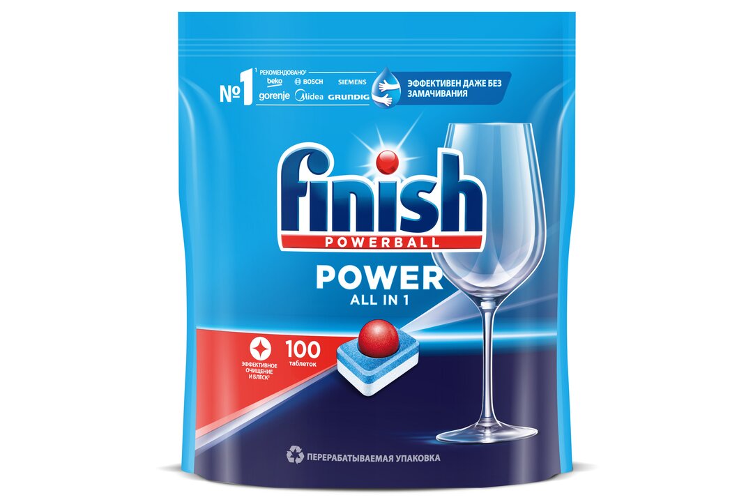 

Таблетки для посудомоечной машины Finish Power, 100 шт