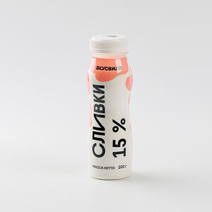 Сливки 15%, 200 г