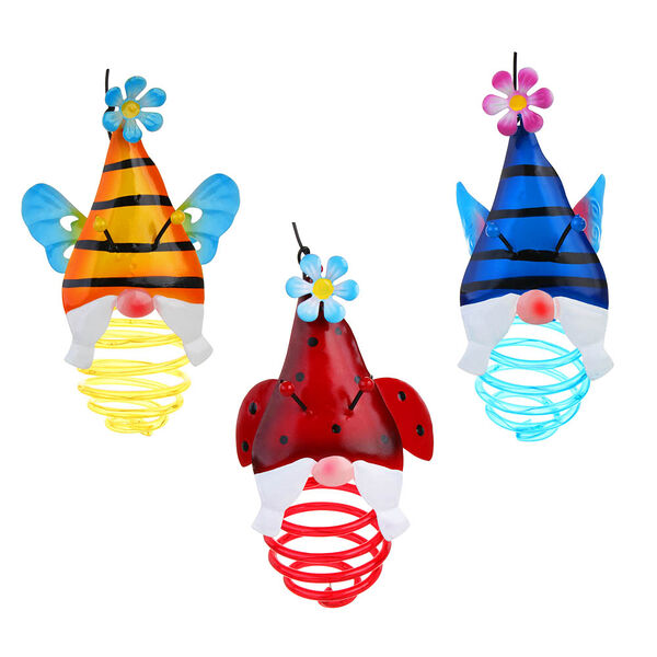 Inbloom фонарь на солн.батарее гномик 52х7.5см,10led, белый, 1.2v 2/3aaa 150mah ni-cd, металл, в ассортименте