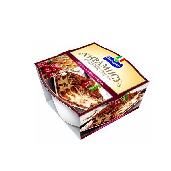 Крем с творогом сладкий Тирамису с вишневым наполнителем 150г