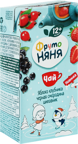 

Чай фруктово-травяной ФРУТОНЯНЯ Яблоко, клубника и черная смородина с шиповником, с 12 месяцев, 200мл