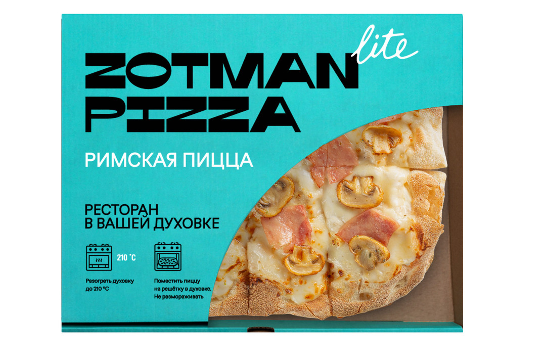 

Пицца Zotman Ветчина и грибы 310 г Продукт замороженный