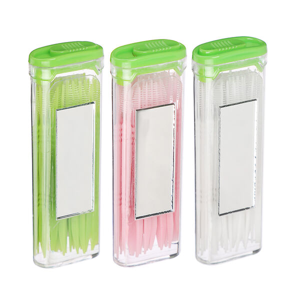 Vetta зубочистки 30шт, пластик, пластиковая уп. с зеркалом, в ассортименте