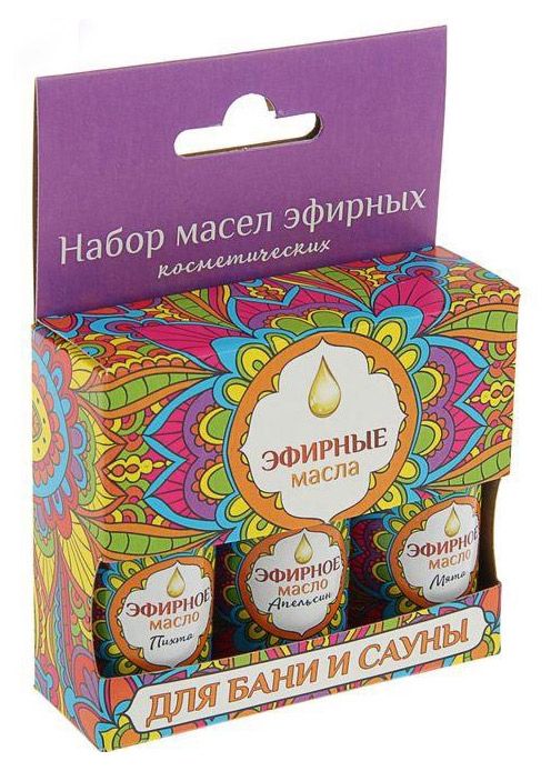 

Набор эфирных масел для бани и сауны Пихта, мята, апельсин, 3×17 мл