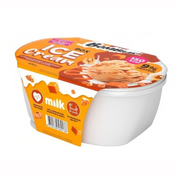 Мороженое молочное протеиновое Bombbar Пралине с карамелью без сахара