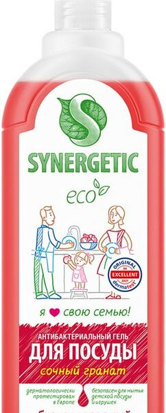 Средство для мытья посуды Synergetic биоразлагаемое с ароматом Сочный гранат 1л