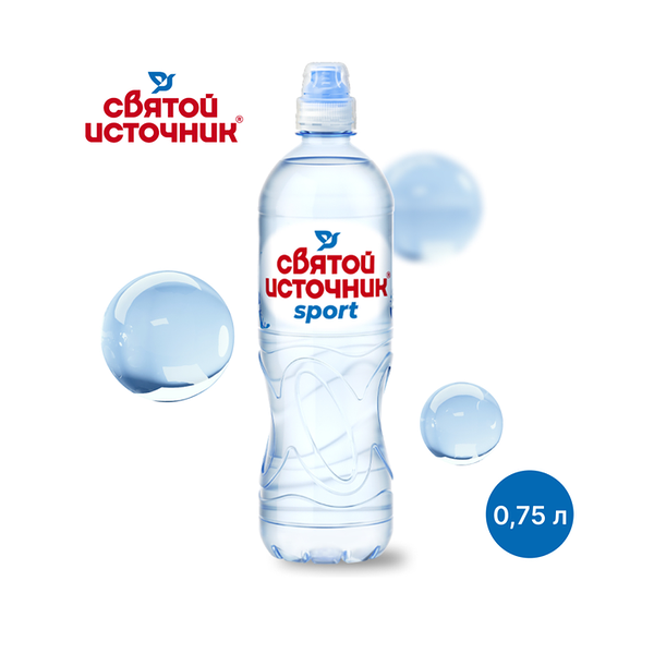 Вода Святой Источник Спорт питьевая негазированная 750мл