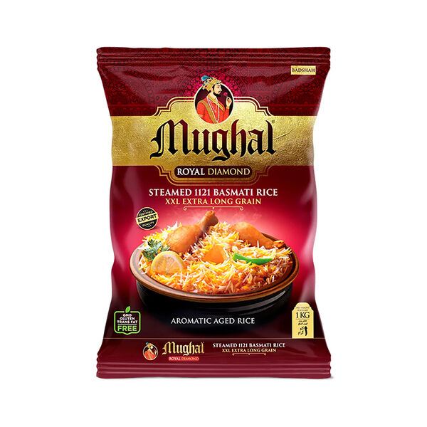 Рис Басмати 1121 Mughal royal diamond полупропарен 1кг