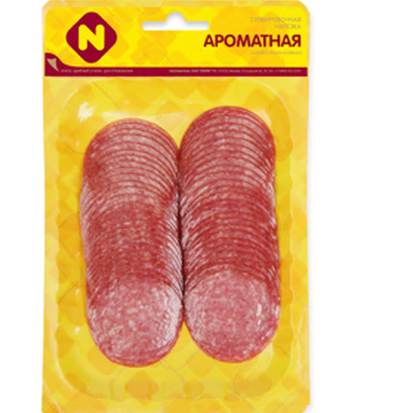Колбаса сырокопчёная Ароматная Останкино нарезка, 100 г