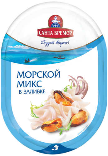 

Коктейль из морепродуктов Санта Бремор Морской Микс в заливке, 180 г