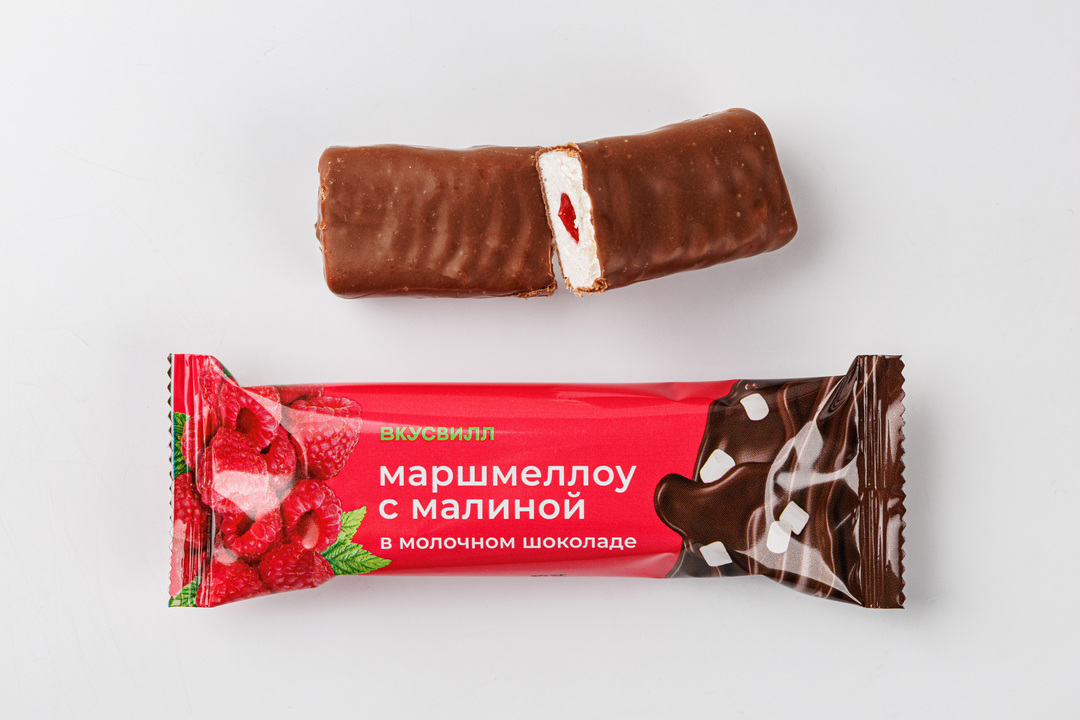 

Маршмеллоу с малиной в молочном шоколаде