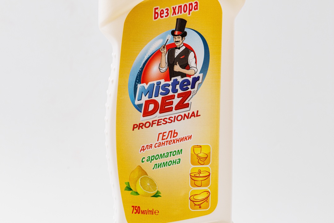 

Гель для сантехники Mister Dez с ароматом лимона (без хлора), кислотный, против налета и ржавчины, 750 мл