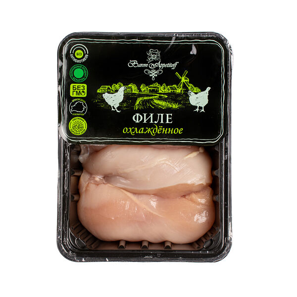 Филе  цыплёнка-бройлера охл., полимерная упаковка, 0,7 кг ТМ Baron Appetitoff