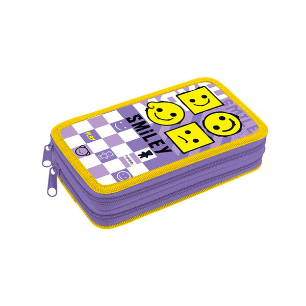 Пенал Hatber Улыбайся! 190х110мм 2отд на молнии глян ламин с табл умн NPn_47077