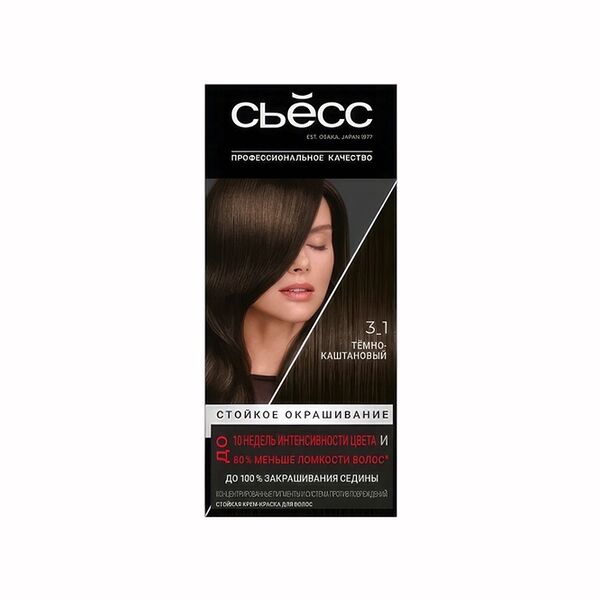 Крем-краска для волос Syoss 3-1 Темно-каштановый, 115мл