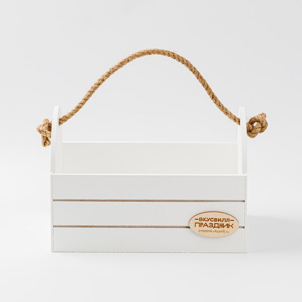 Бокс ящик деревянный подарочный белый новый