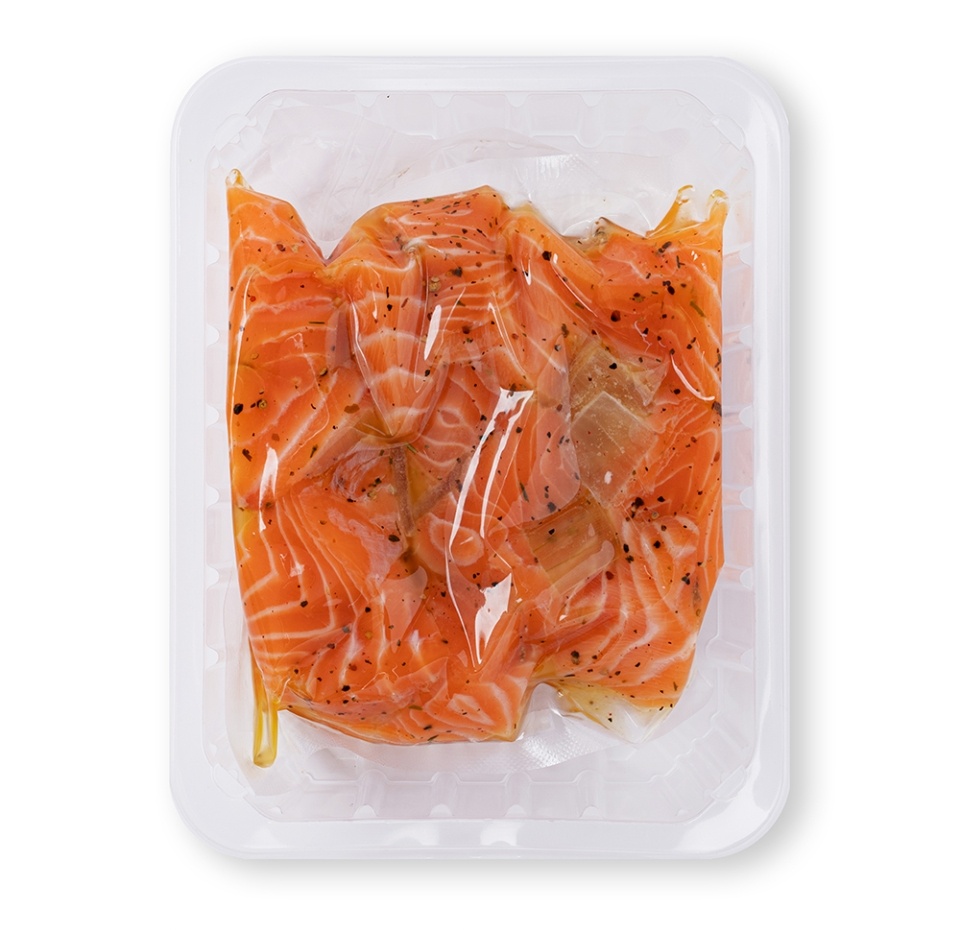 

Шашлык из филе лосося атлантического (семги) Азбука вкуса в классическом маринаде