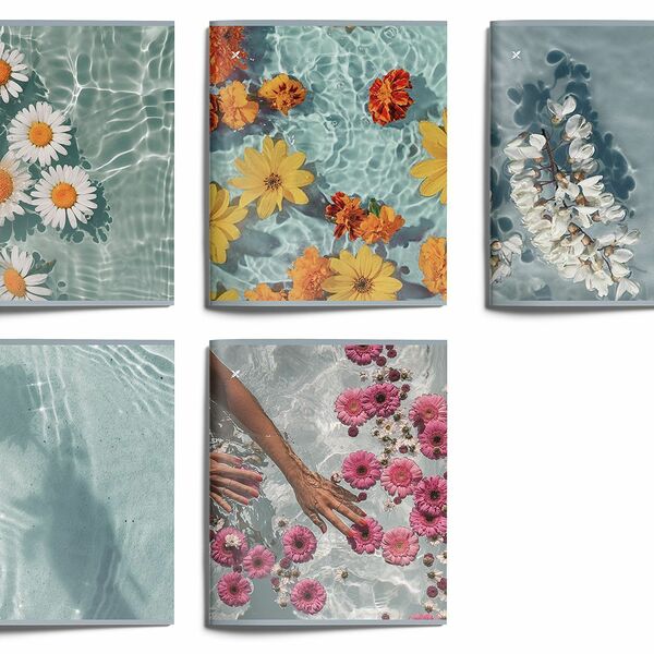 Тетрадь 48л А5 кл скреп офс Lorex Floating Flowers