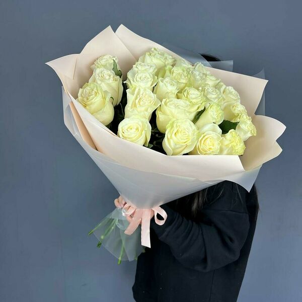 Букет из белых роз «Нежная Моя»