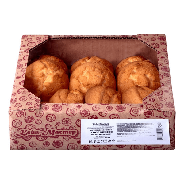 Печенье Кейк-Мастер Твороженое классическое 500 г
