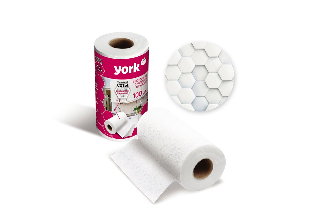 

Салфетка вискозная York 25х22.5 см 100 шт