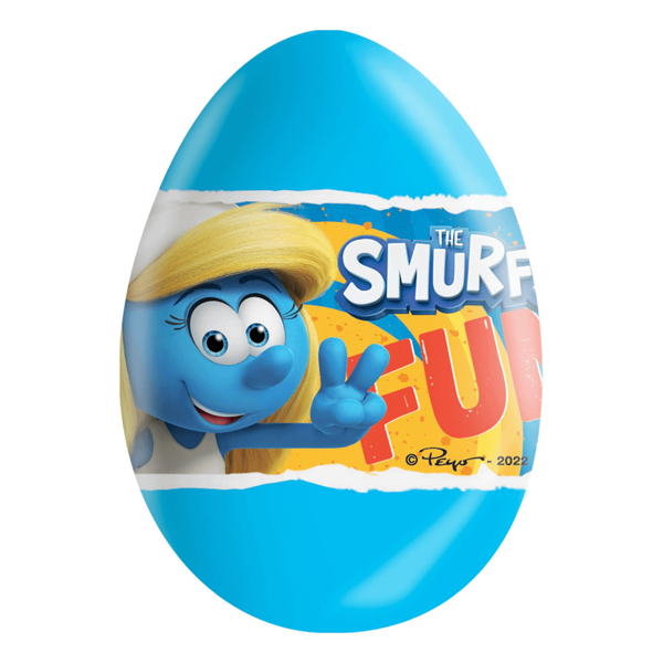 Шоколадное яйцо Zaini Cмурфики молочный 20 г