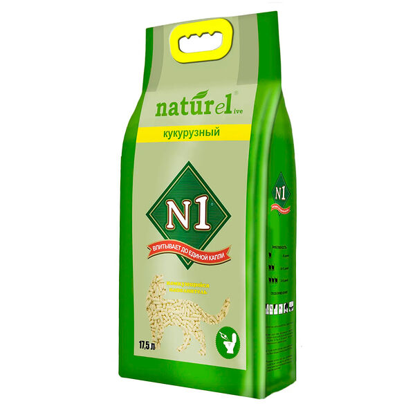 Naturel наполнитель для кошачьего туалета, кукурузный, комкующийся