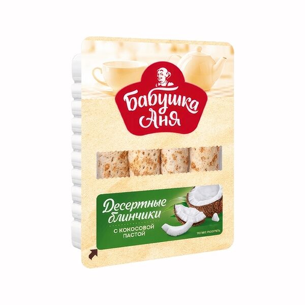 Блинчики Бабушка Аня десертные с кокосовой пастой с/м 240г
