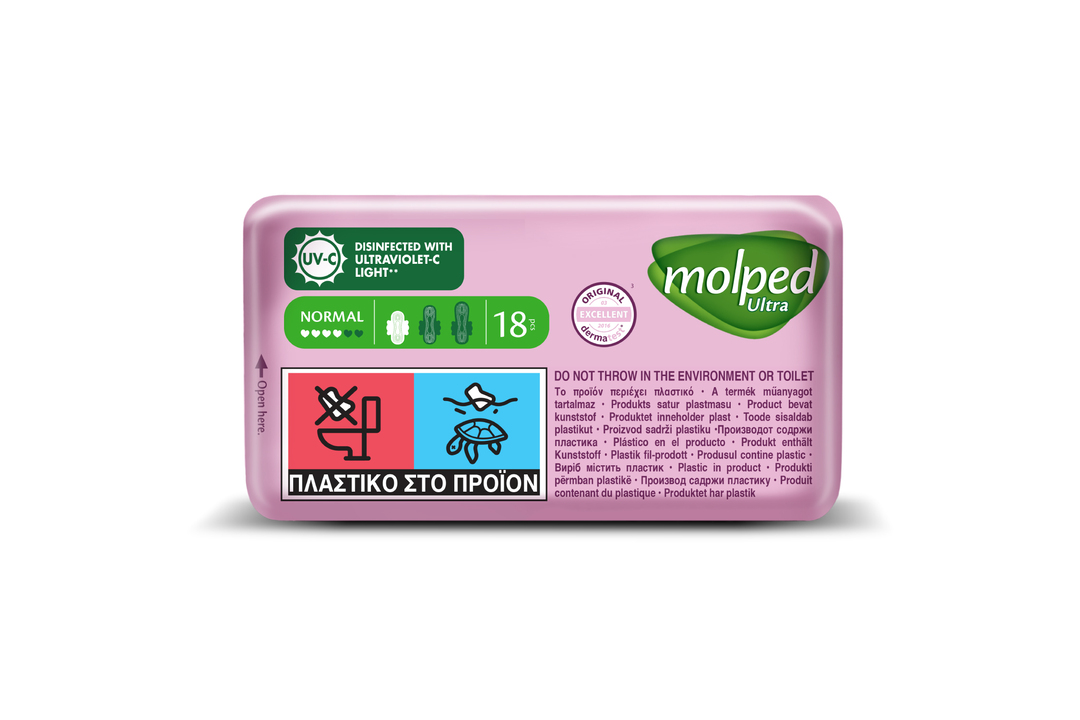 

Прокладки гигиенические Molped Ultra с крылышками нормал, 18 шт.
