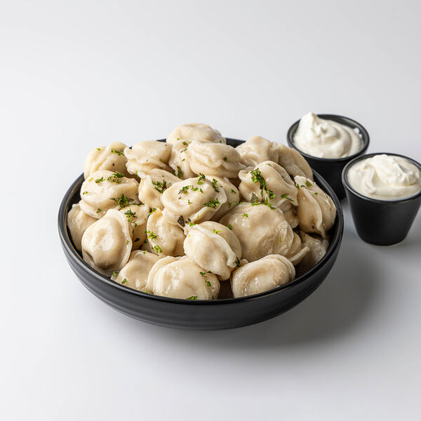 Большая порция пельмени с курицей и укропом, 1140 г