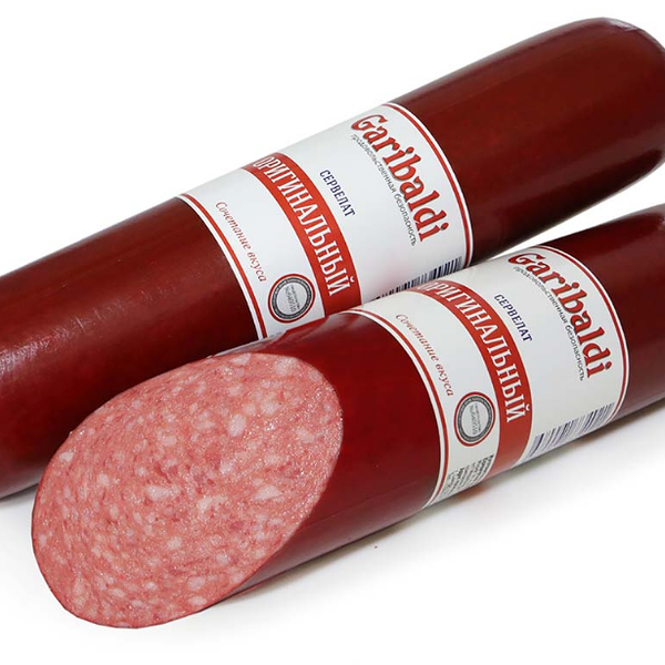 Колбаса Garibaldi сервелат варено-копченый оригинальный
