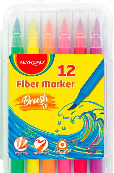 Набор маркеров-кистей Keyroad Brushmarker 12 цветов