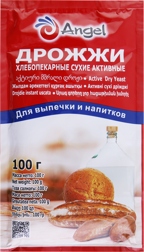 

Дрожжи Angel сухие для выпечки и напитков, активные 100 г