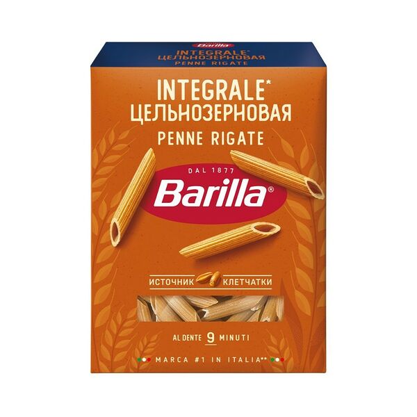 Макаронные изделия Barilla Пенне Ригате цельнозерновые гр А 450г