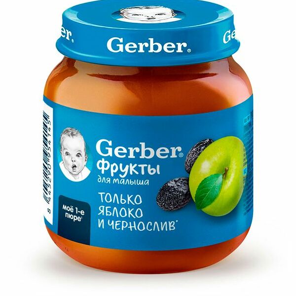 Пюре фруктовое Gerber Яблоко и чернослив с 5 месяцев 125 г