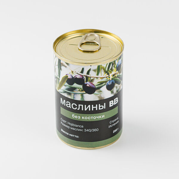 Маслины ВкусВилл без косточки, ж/б, 280г