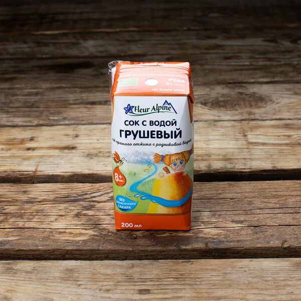 Сок прямого отжима с родниковой водой Грушевый