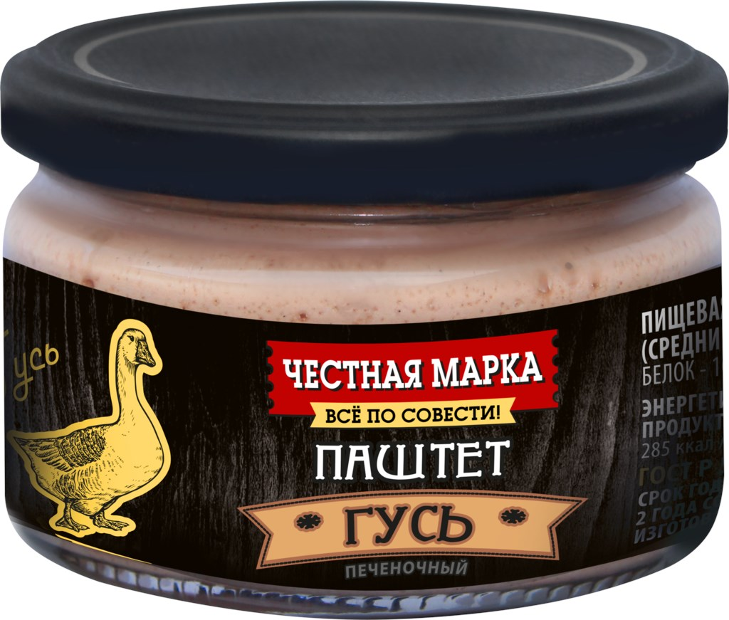 

Паштет печеночный Честная Марка Гусь