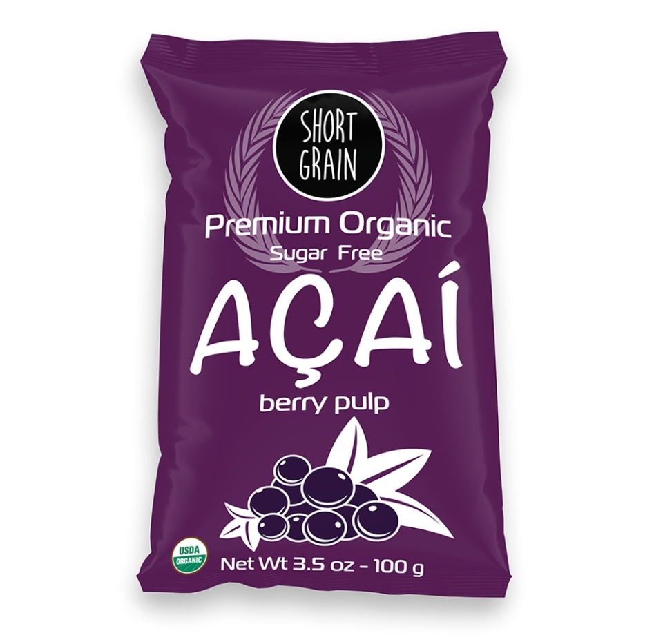 

Пюре замороженное Short grain из мякоти ягоды Асаи без сахара 100 г Бразилия