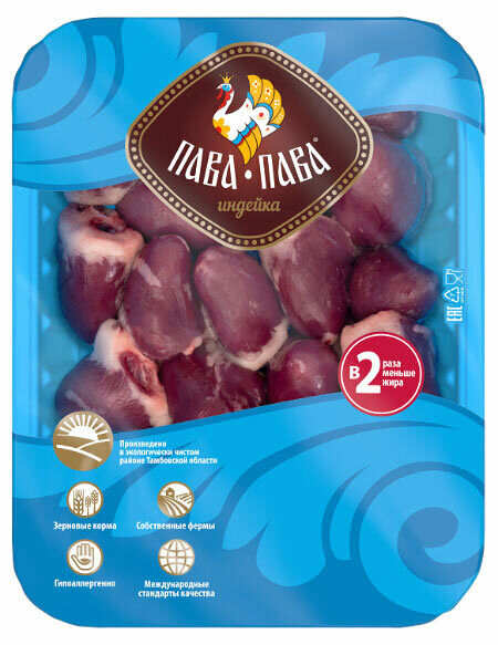 Сердце индеек охлаждённое Пава Пава