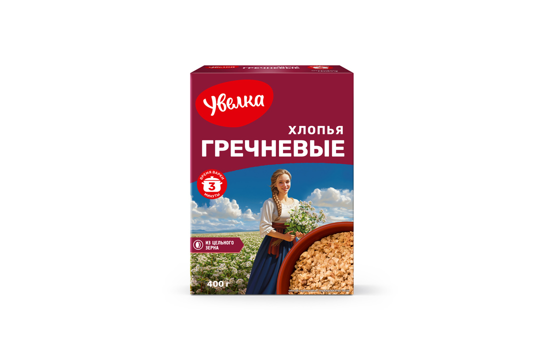 

Хлопья Увелка Гречневые 400г