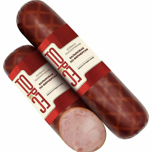 Колбаса полукопчёная Торес Балыковая по-фермерски категории Б