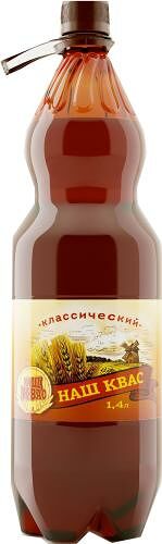 Квас Наш Квас классический фильтрованный непастеризованный, 1.4л